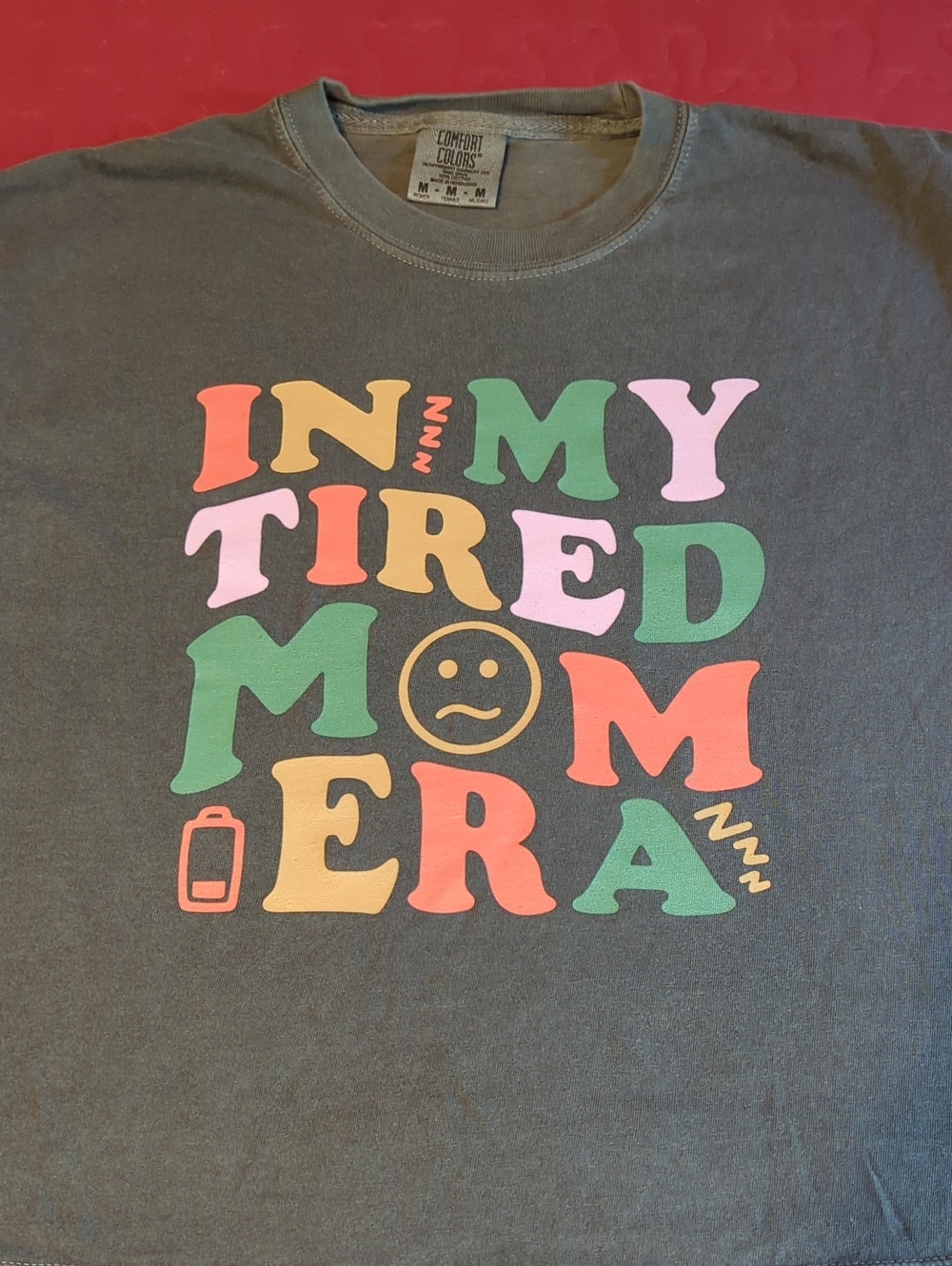 'Tired Mom Era' Midi Crop Tee